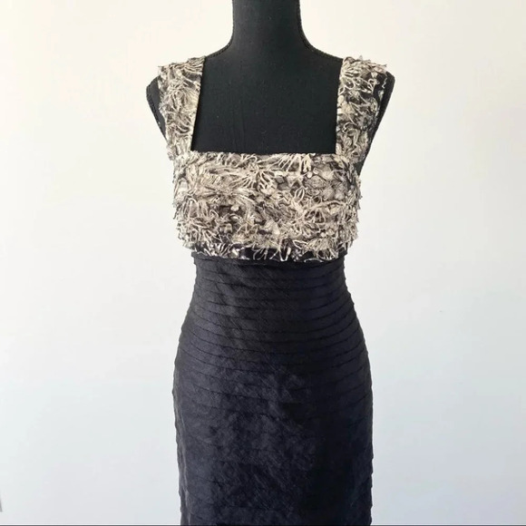 JS Collections Black Shutter Cocktail Lace Dress - Picture 2 of 16